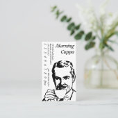 Carte De Fidélité Potable principal tasse de thé portrait de matin (Debout devant)