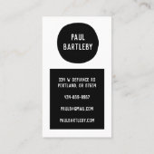 Carte De Fidélité Pots minimalistes noirs et blancs faits main (Dos)