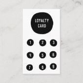 Carte De Fidélité Pots minimalistes noirs et blancs faits main (Devant)