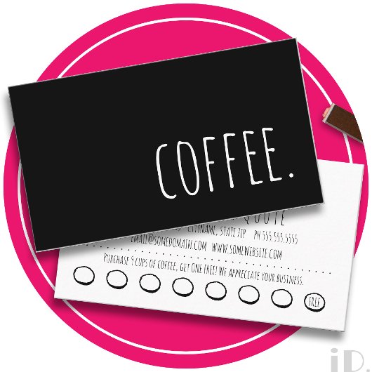 carte de fidélité pour café