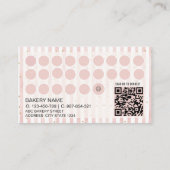 Carte de fidélité pour gâteau avec rayures florale (Dos)