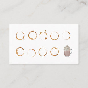 Carte de fidélité pour le café Carte de visite