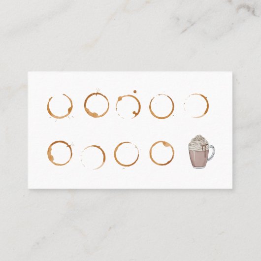 Carte de fidélité pour le café Carte de visite (Dos)