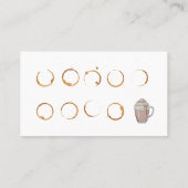 Carte de fidélité pour le café Carte de visite (Dos)