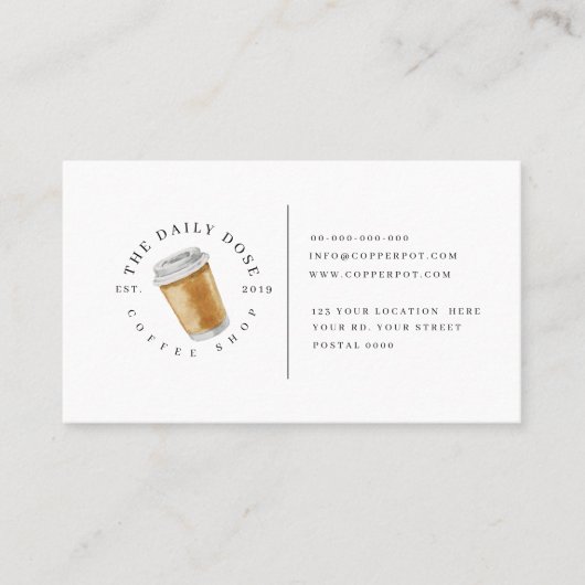 Carte de fidélité pour le carte de visite de (Devant)