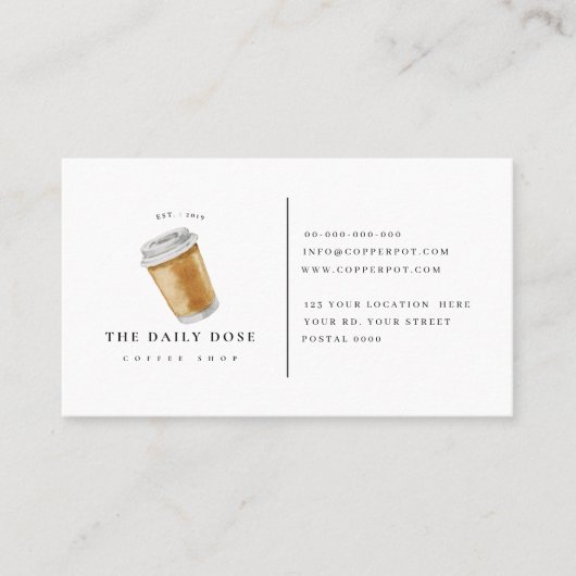 Carte de fidélité pour le carte de visite de (Devant)