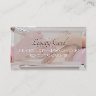 Carte de fidélité pour le salon à ongles - Jusqu'à