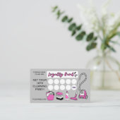 Carte de fidélité pour les services de nettoyage (Debout devant)