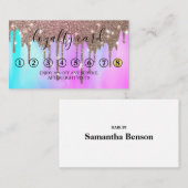 Carte de fidélité pour Parties scintillant minimal (Devant / Derrière)