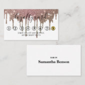 Carte de fidélité pour Parties scintillant minimal (Devant / Derrière)