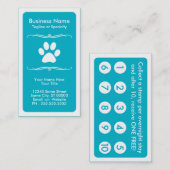 carte de fidélité pour patte d'animal de compagnie (Devant / Derrière)
