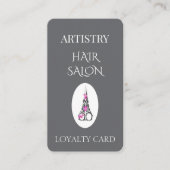 Carte de fidélité pour salon de coiffure de luxe (Devant)