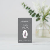 Carte de fidélité pour salon de coiffure de luxe (Debout devant)