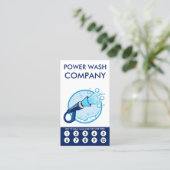 Carte De Fidélité Power Wash Loyalty Punch Card (Debout devant)