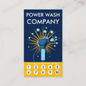 Carte De Fidélité Power Wash Loyalty Punch Card (Devant)