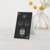 Carte De Fidélité Présentoir de table QR Code Ramadan noir | Panneau (Dos)