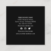 Carte De Fidélité Professionnel Moderne Médias Sociaux Logo d'entrep (Dos)