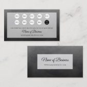 Carte De Fidélité Professionnel Simple Black Punch Loyalty Rewards (Devant / Derrière)