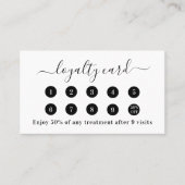 Carte de fidélité professionnelle au code QR blanc (Devant)