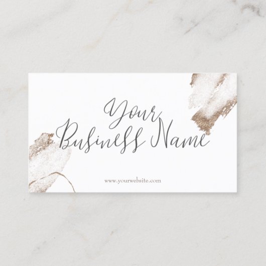 Carte de fidélité professionnelle Beige & Or (Dos)