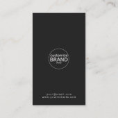 Carte de fidélité professionnelle Black Logo (Dos)