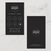 Carte de fidélité professionnelle Black Logo (Devant / Derrière)