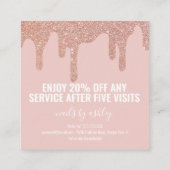 Carte de fidélité professionnelle Girly Pink Parti (Dos)