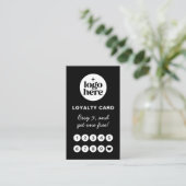 Carte de Fidélité Professionnelle Logo Noir (Debout devant)