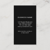 Carte de Fidélité Professionnelle Logo Noir (Dos)