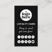 Carte de Fidélité Professionnelle Logo Noir (Devant)