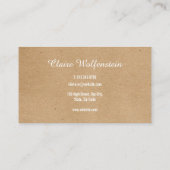 Carte de fidélité professionnelle moderne minimali (Dos)