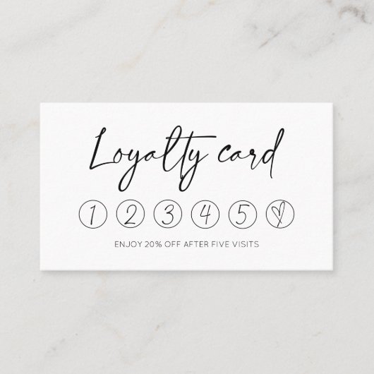 Carte de fidélité professionnelle QR Code (Devant)