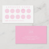 Carte De Fidélité Programme de récompense de bonbons rose en coton m (Devant / Derrière)