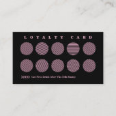 Carte De Fidélité Programme de récompense en bande rose de bonbons e (Devant)