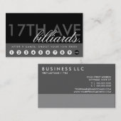 Carte De Fidélité Programme de récompenses de BILLARDS (Devant / Derrière)