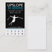 Carte De Fidélité programme de récompenses de leçons de ski en pente (Devant / Derrière)