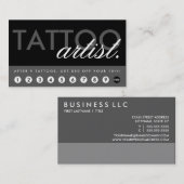 Carte De Fidélité programme de récompenses des artistes tatoueurs (Devant / Derrière)