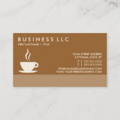 Carte De Fidélité programme de récompenses du café (Dos)