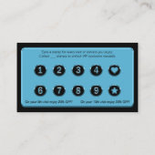 Carte De Fidélité Promo de récompenses d'affaires bleu moderne offre (Dos)