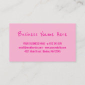 Carte de fidélité Punch Card Rose Chaud Blanc Dix  (Dos)