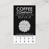 Carte De Fidélité punch de loyauté de recherche mot de café (Dos)