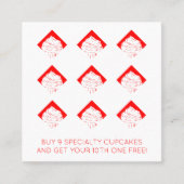 Carte De Fidélité punch rétro cupcakes diamant loyauté (Devant)