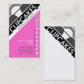 Carte De Fidélité punchcard de cupcake (achetez 11 obtenir 1 gratuit (Devant / Derrière)