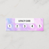 Carte De Fidélité Purple bleu doux Pastel Abstrait 5 (Devant)