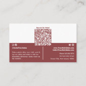 Carte de fidélité QR-Code double couleur design sa (Dos)