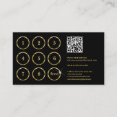 Carte de fidélité QR Code Gold et Black Elegant (Devant)