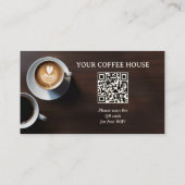 Carte De Fidélité QR Code Moderne Café Loyauté Punch Card (Dos)