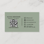Carte de fidélité QR Code pour Thérapeute de Massa (Dos)