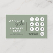 Carte de fidélité QR Code pour Thérapeute de Massa (Devant)