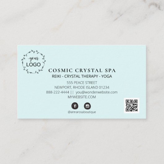 Carte De Fidélité *~* QR LOGO Merci récompense Coeurs  (Dos)